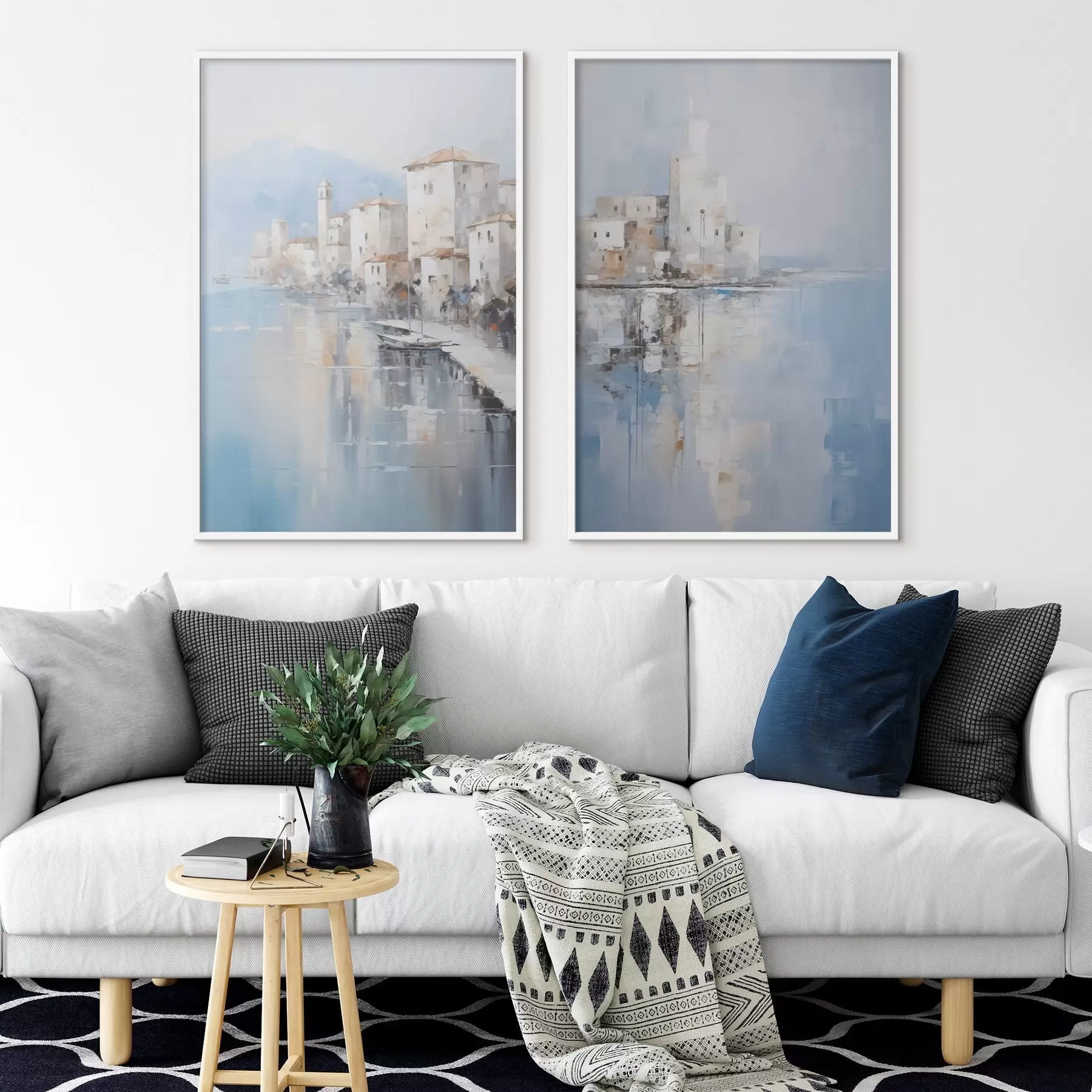 Papier peint Imitation abstraite d'un paysage peint d00997