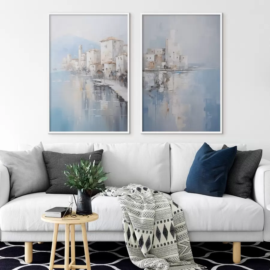 Papier peint Imitation abstraite d'un paysage peint d00997