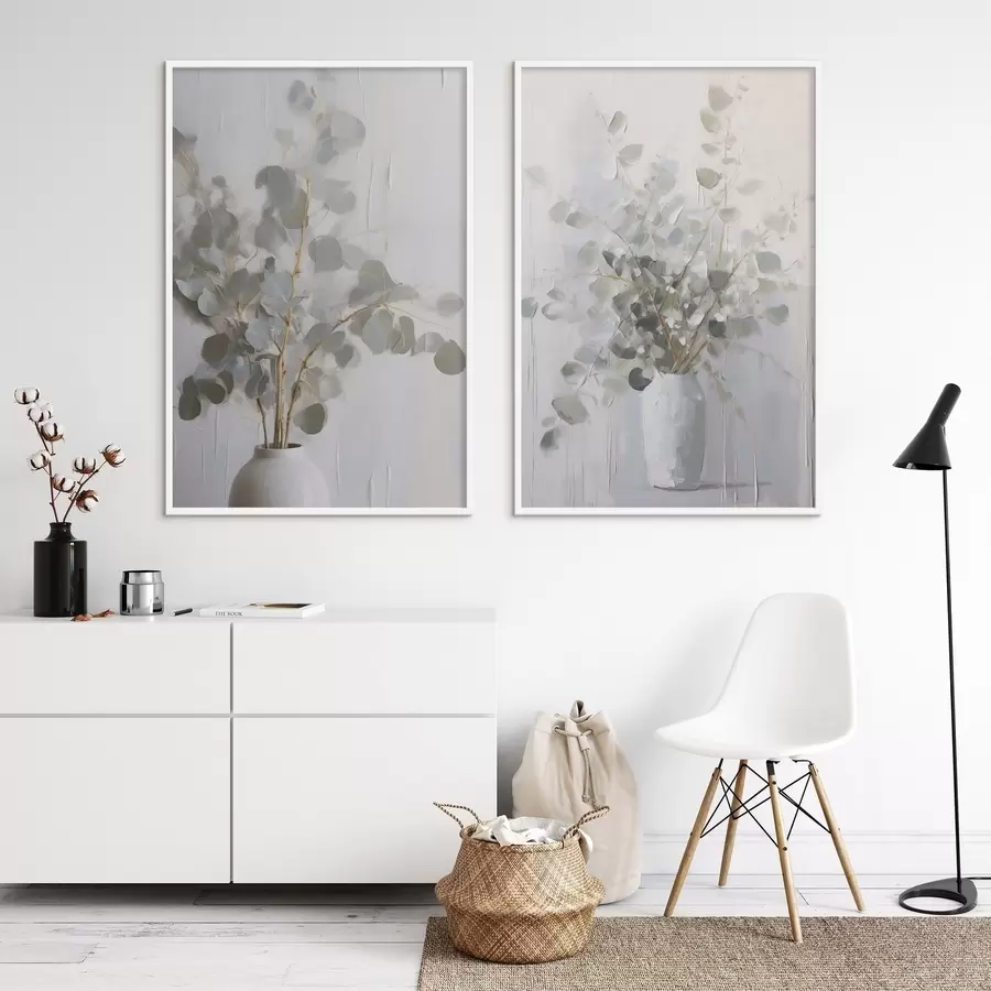 Papier peint Peinture imitant des brindilles dans un vase d01020