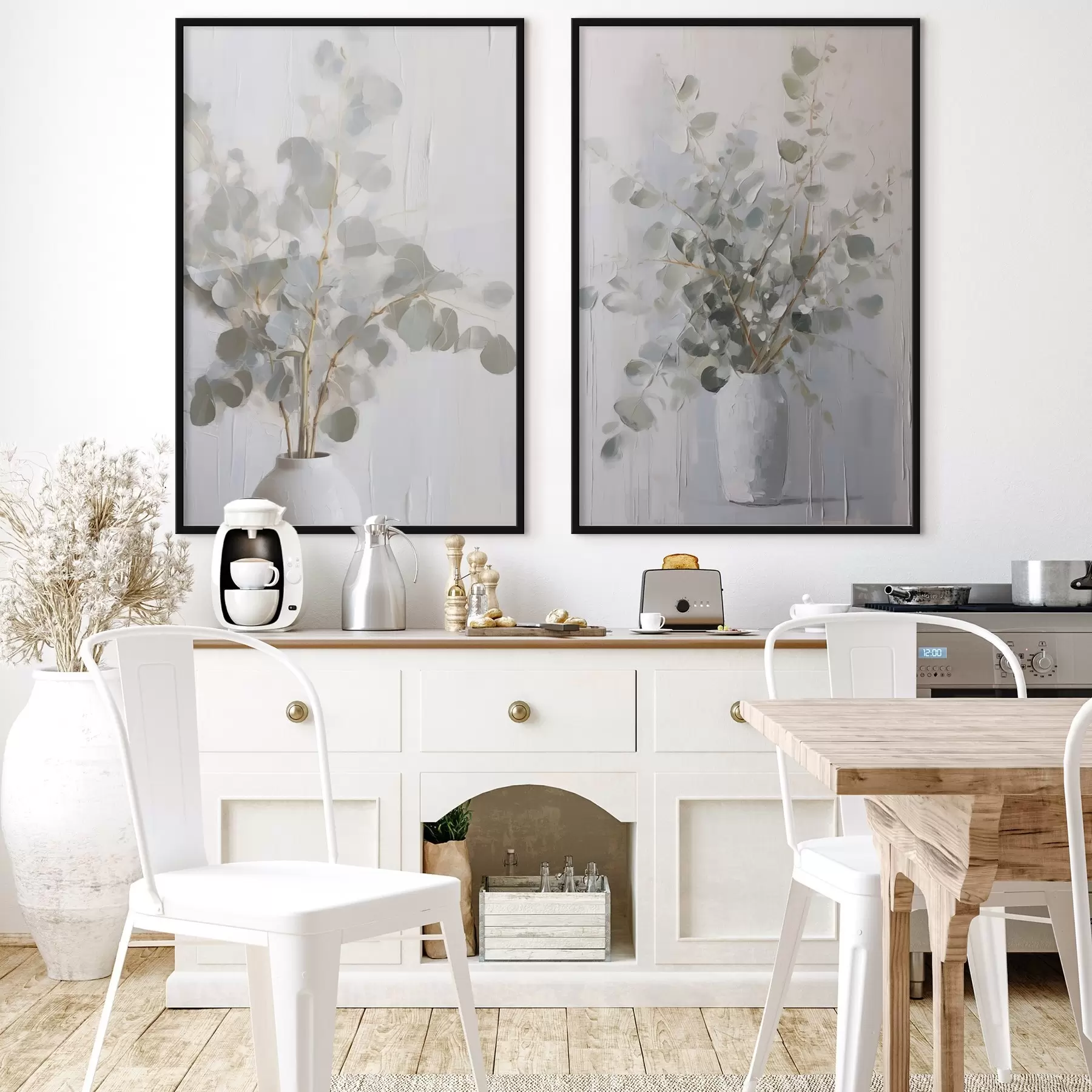 Papier peint Peinture imitant des brindilles dans un vase d01020