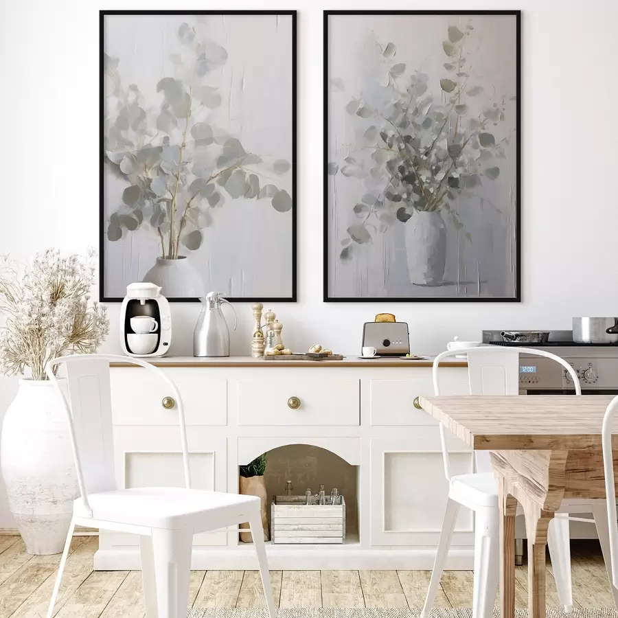 Papier peint Peinture imitant des brindilles dans un vase d01020