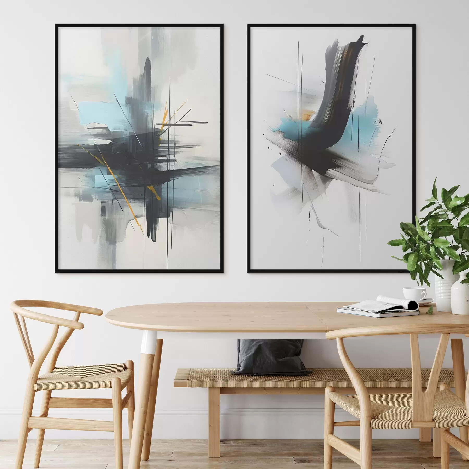 Papier peint Abstraction avec imitation d'éclaboussures et de coups de pinceau d01037