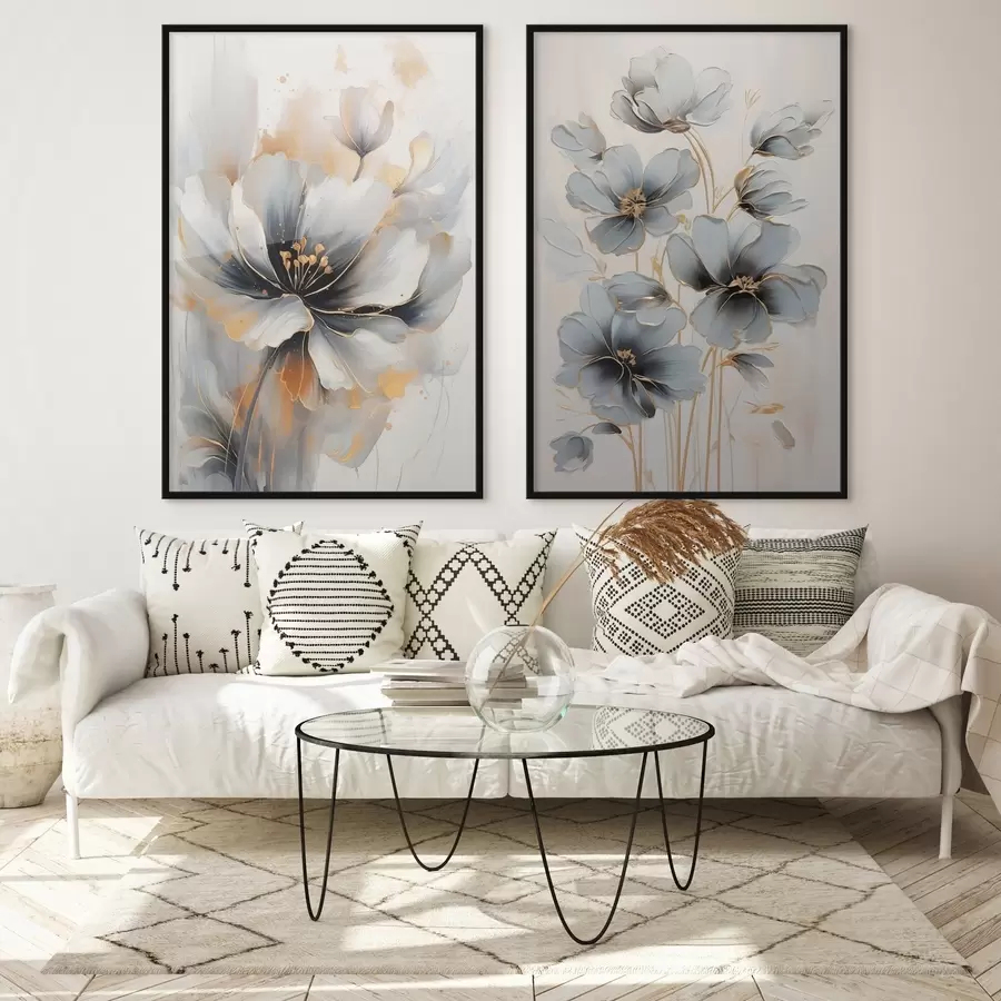 Papier peint Fleurs abstraites d01043