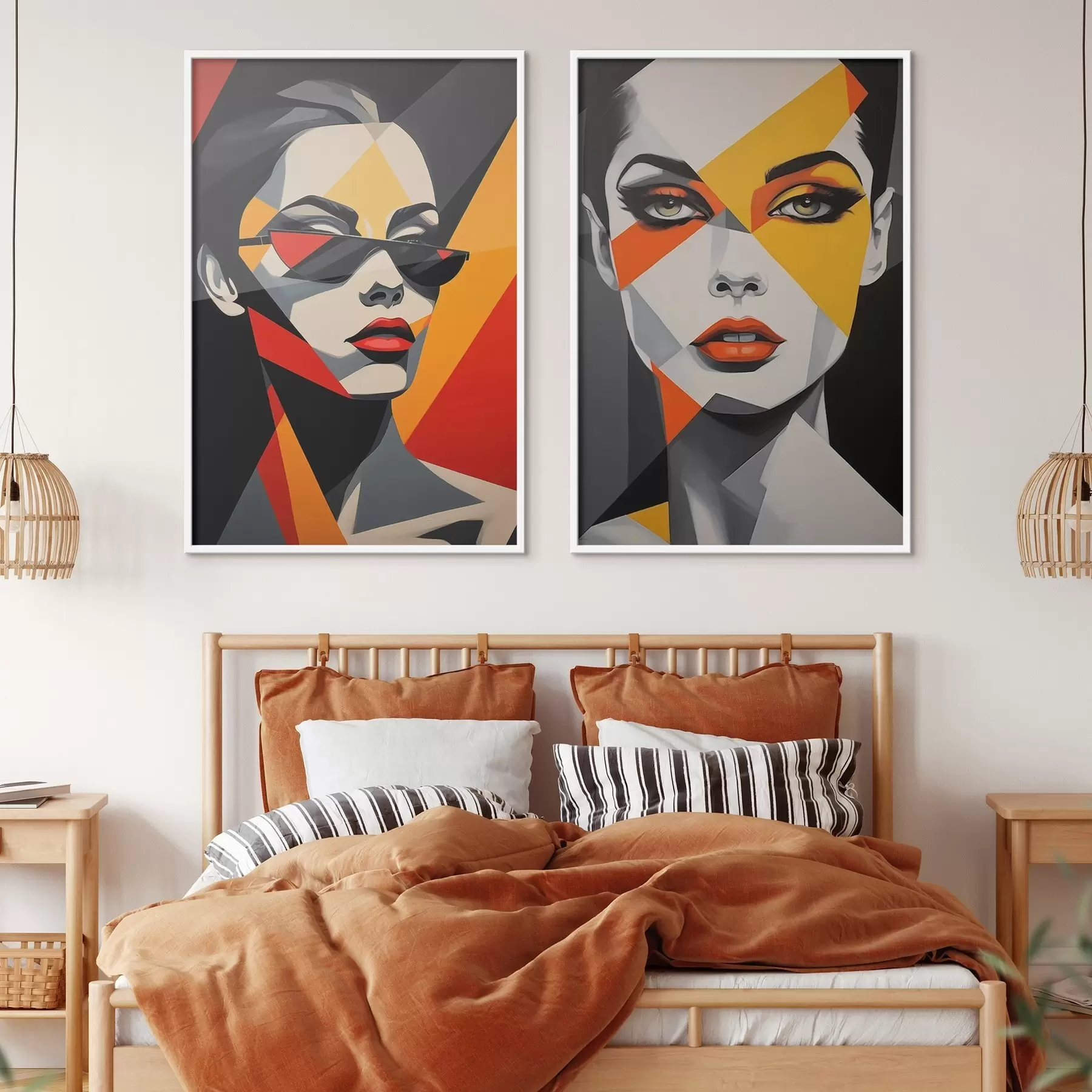 Papier peint Portraits abstraits d01077