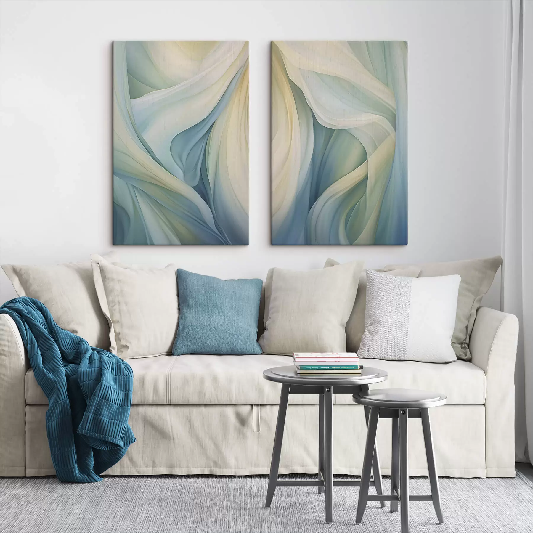 Tableau Vagues abstraites m01130