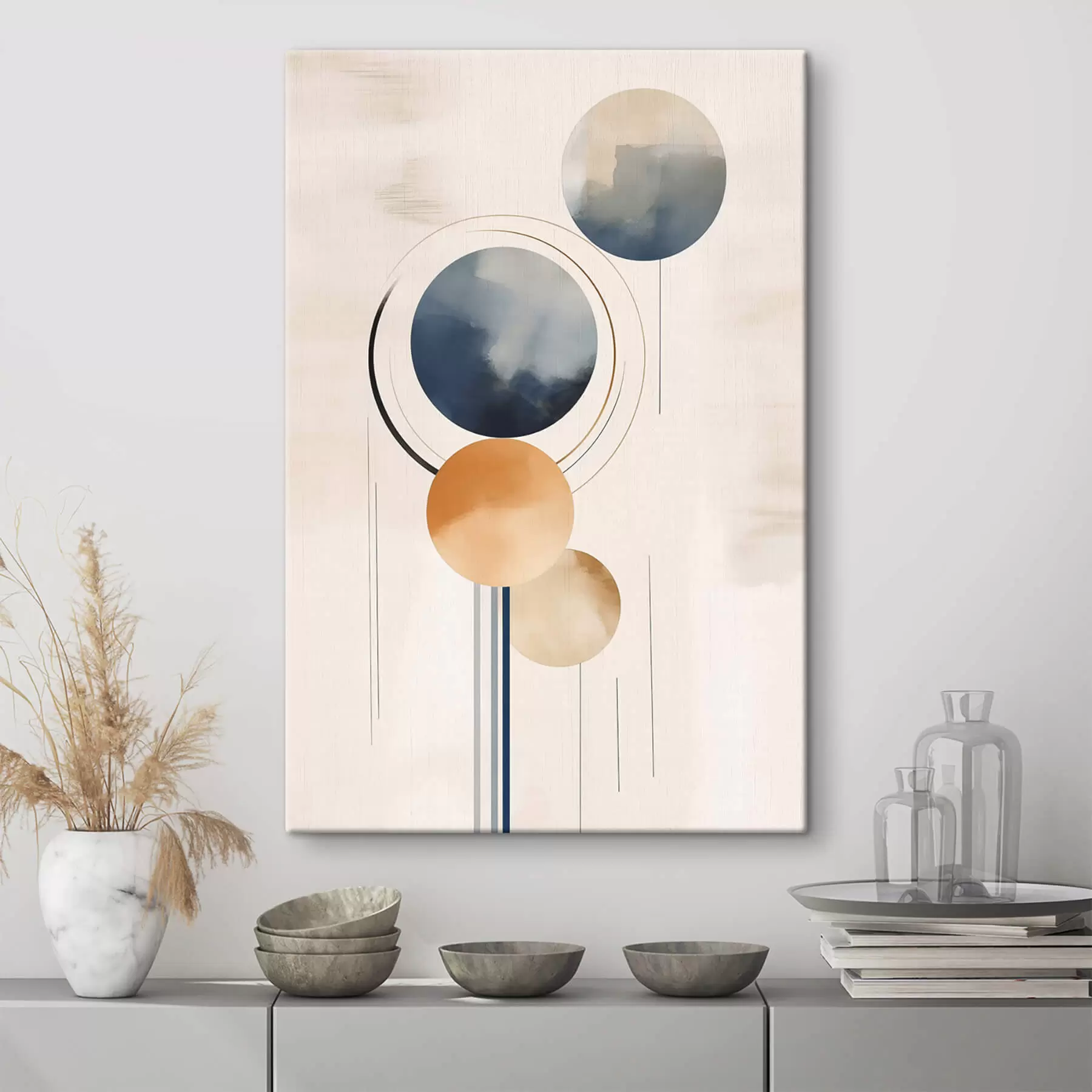 Tableau Abstraction avec des sphères s47100