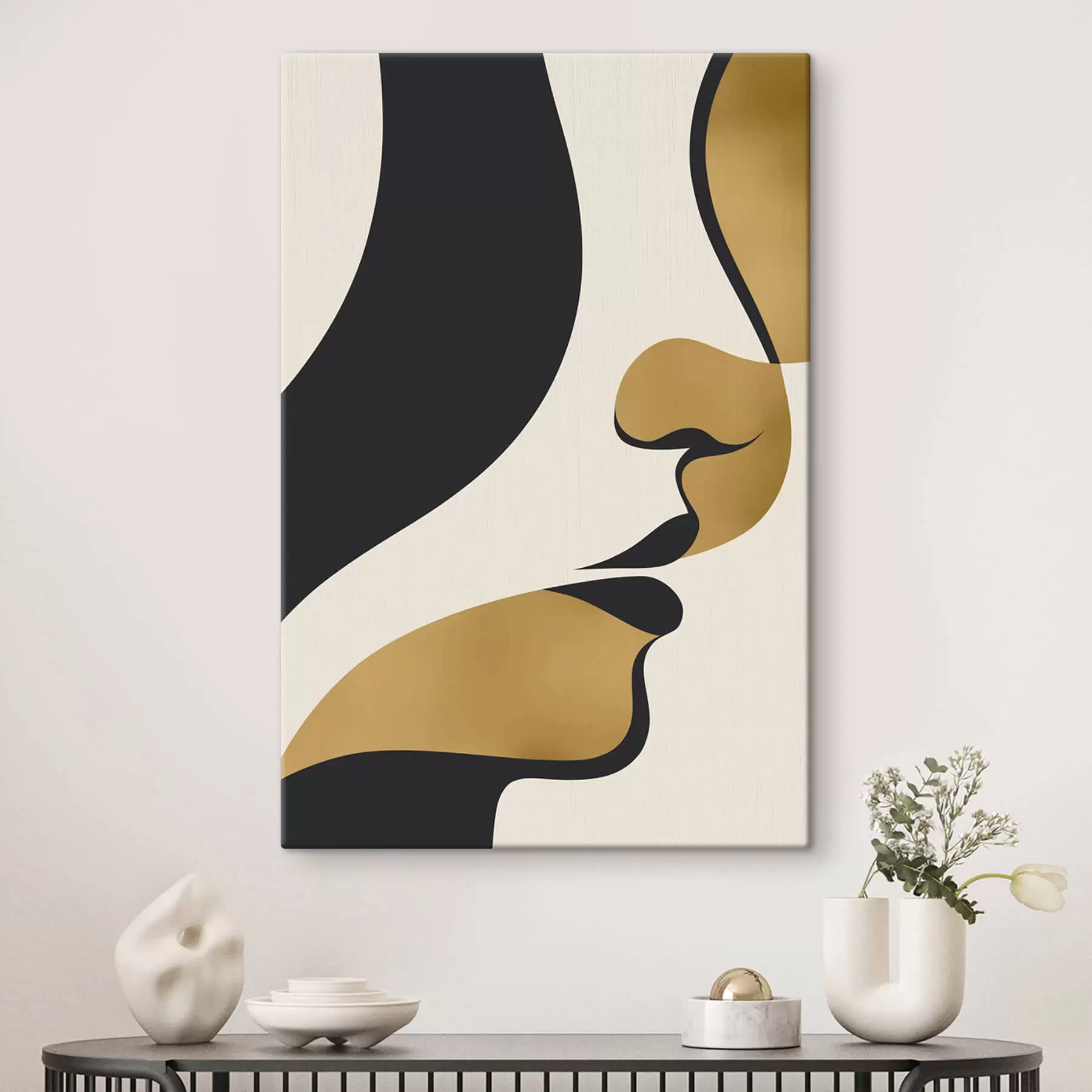 Tableau Silhouette abstraite d'un visage s47251