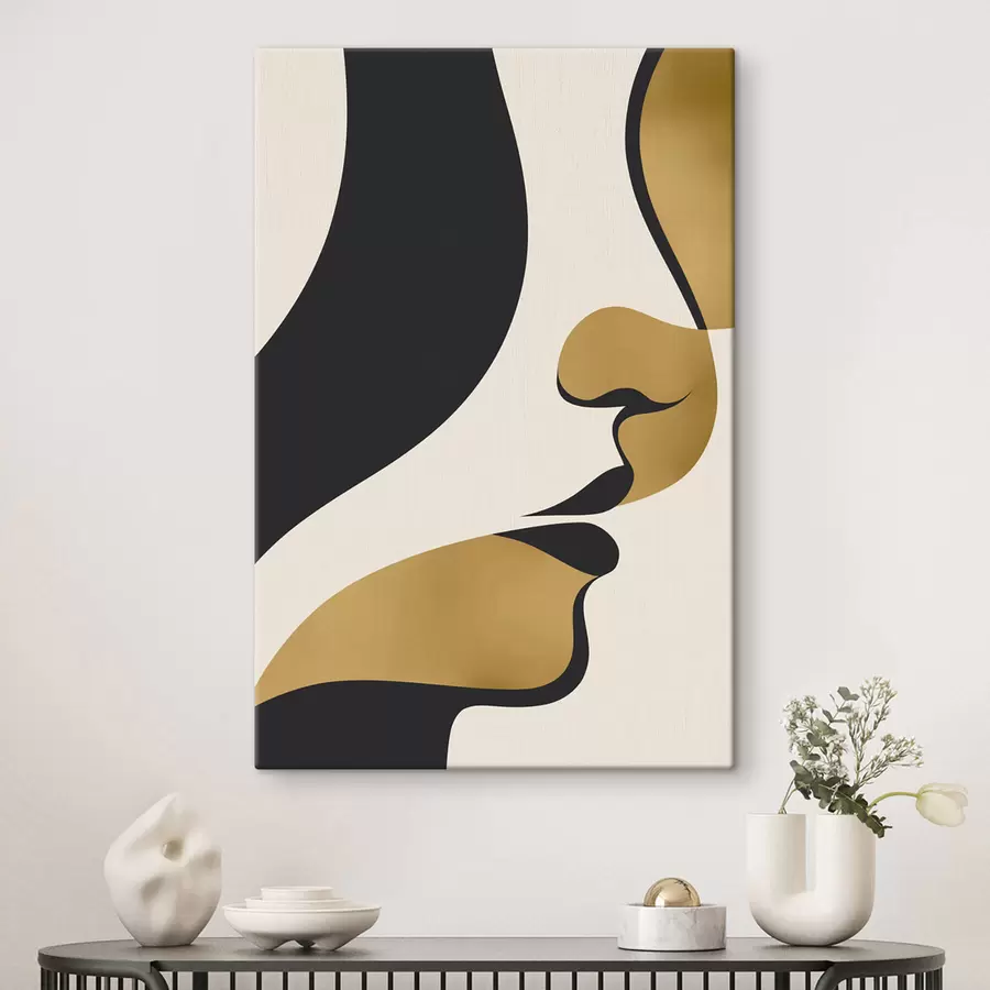 Tableau Silhouette abstraite d'un visage s47251