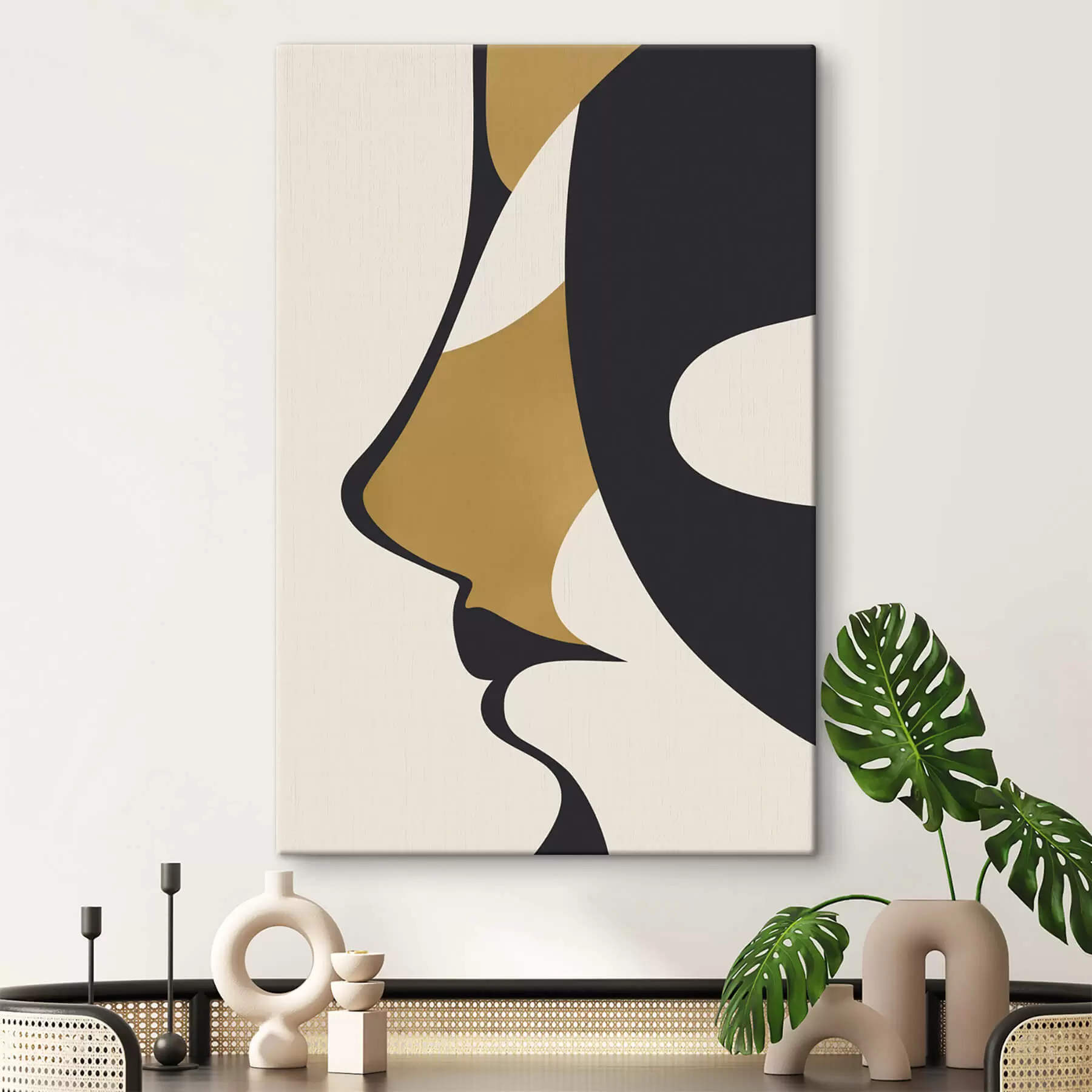 Tableau Silhouette abstraite d'un visage s47252