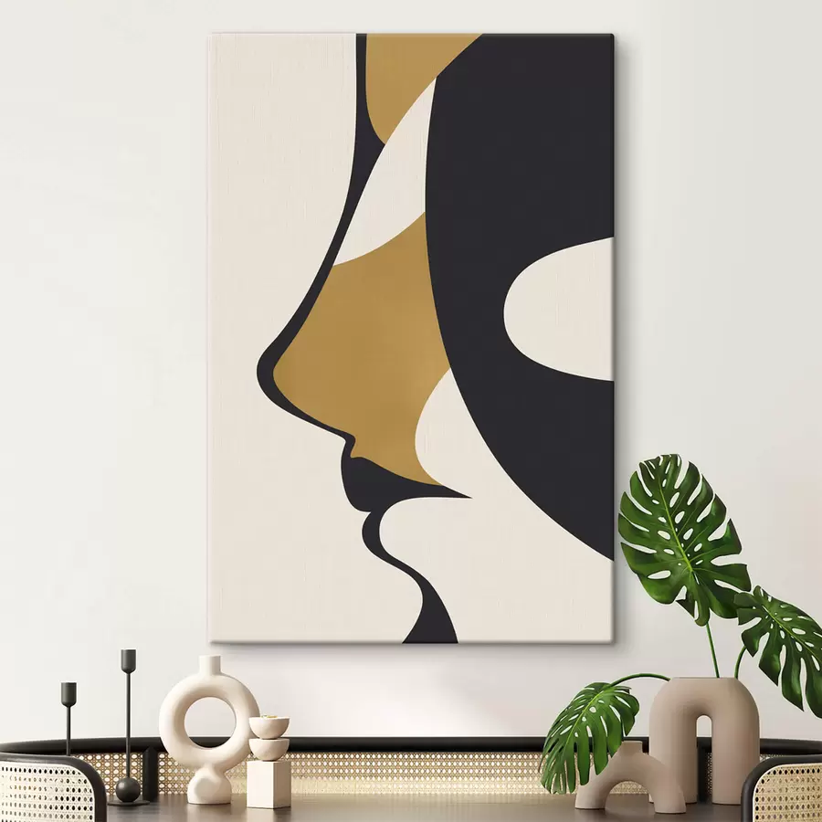 Tableau Silhouette abstraite d'un visage s47252