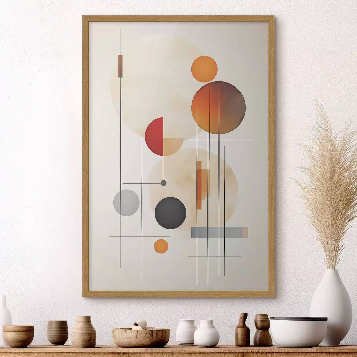 Poster Abstraction géométrique avec des sphères f46976