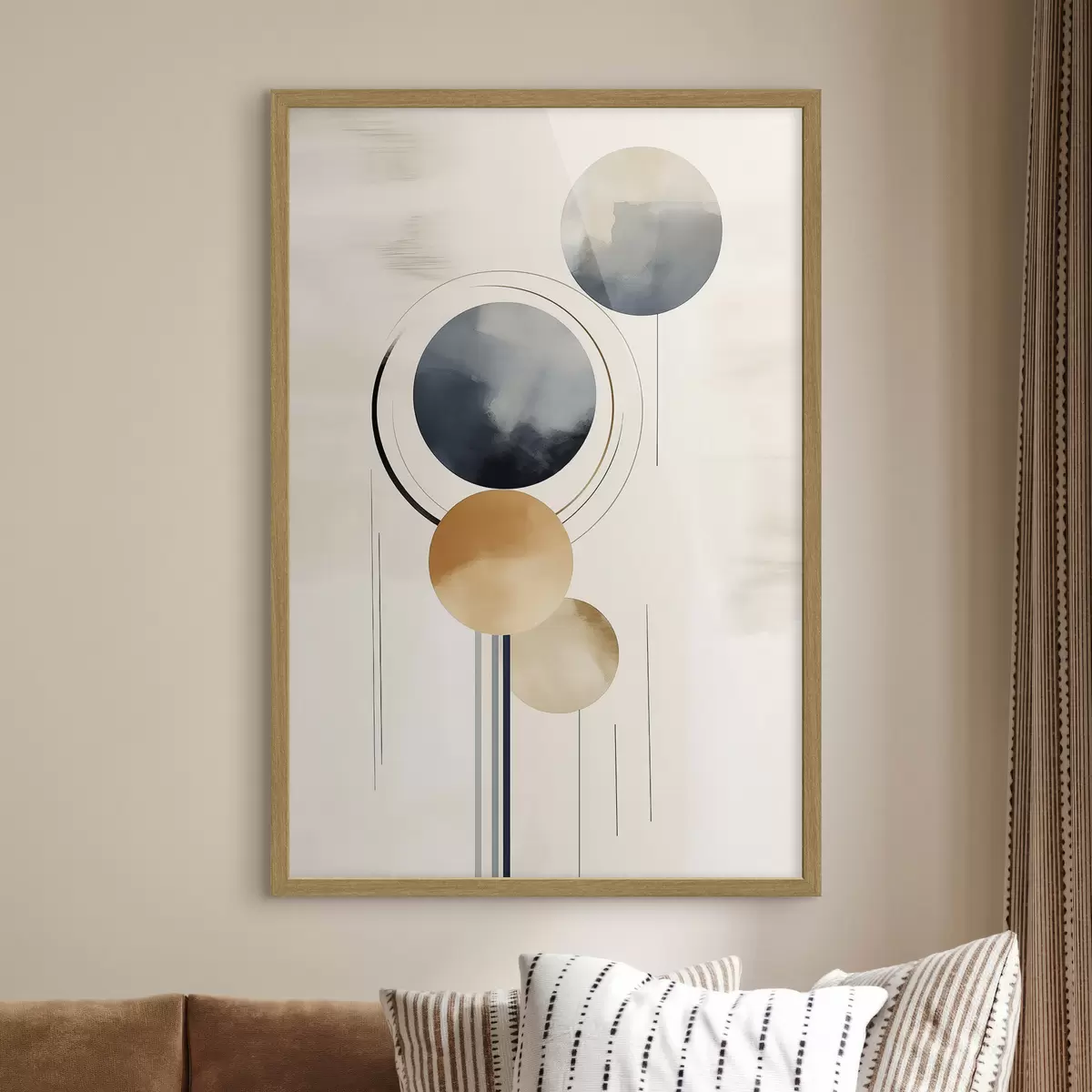 Poster Abstraction avec des sphères f47100