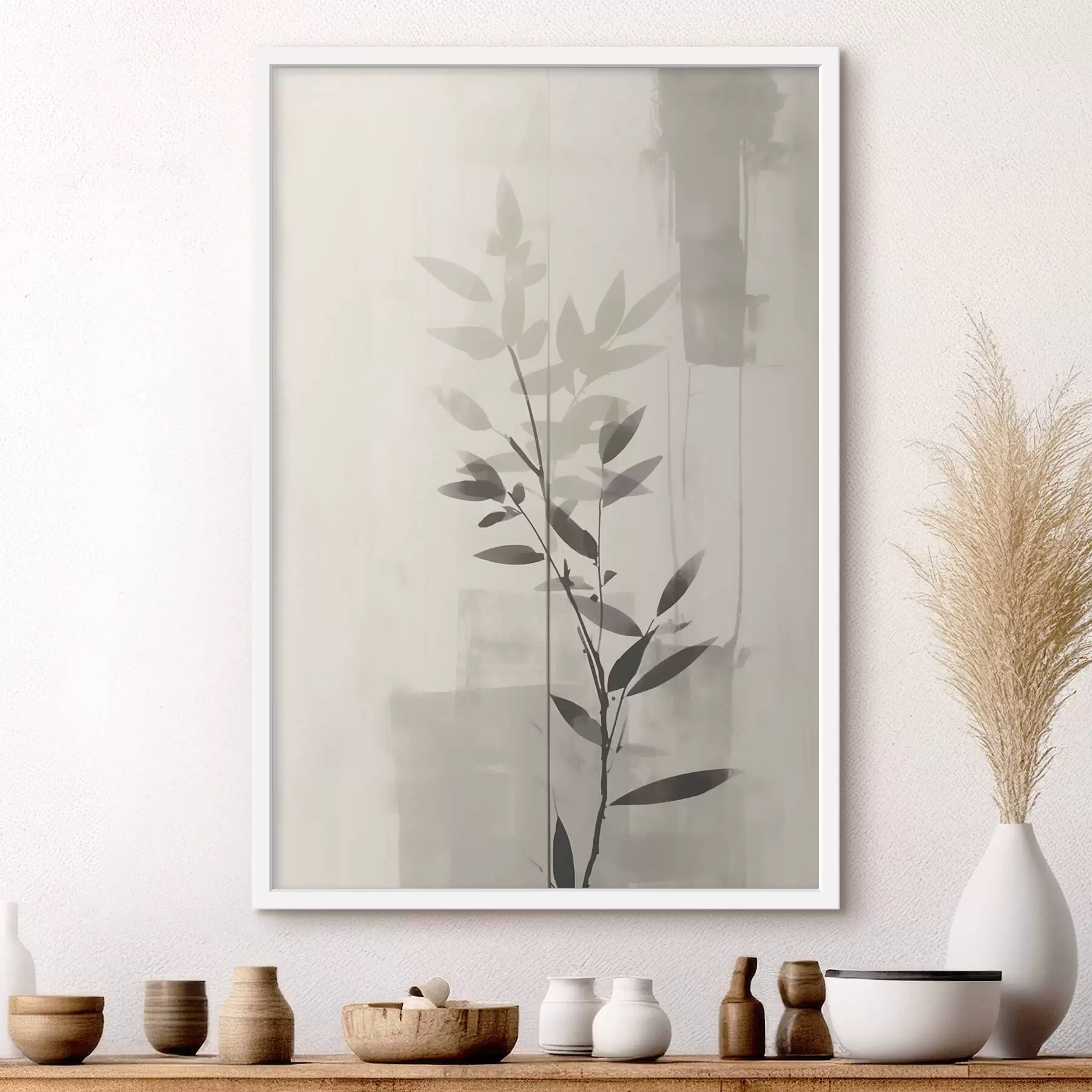 Papier peint Branches de feuilles abstraites f47102