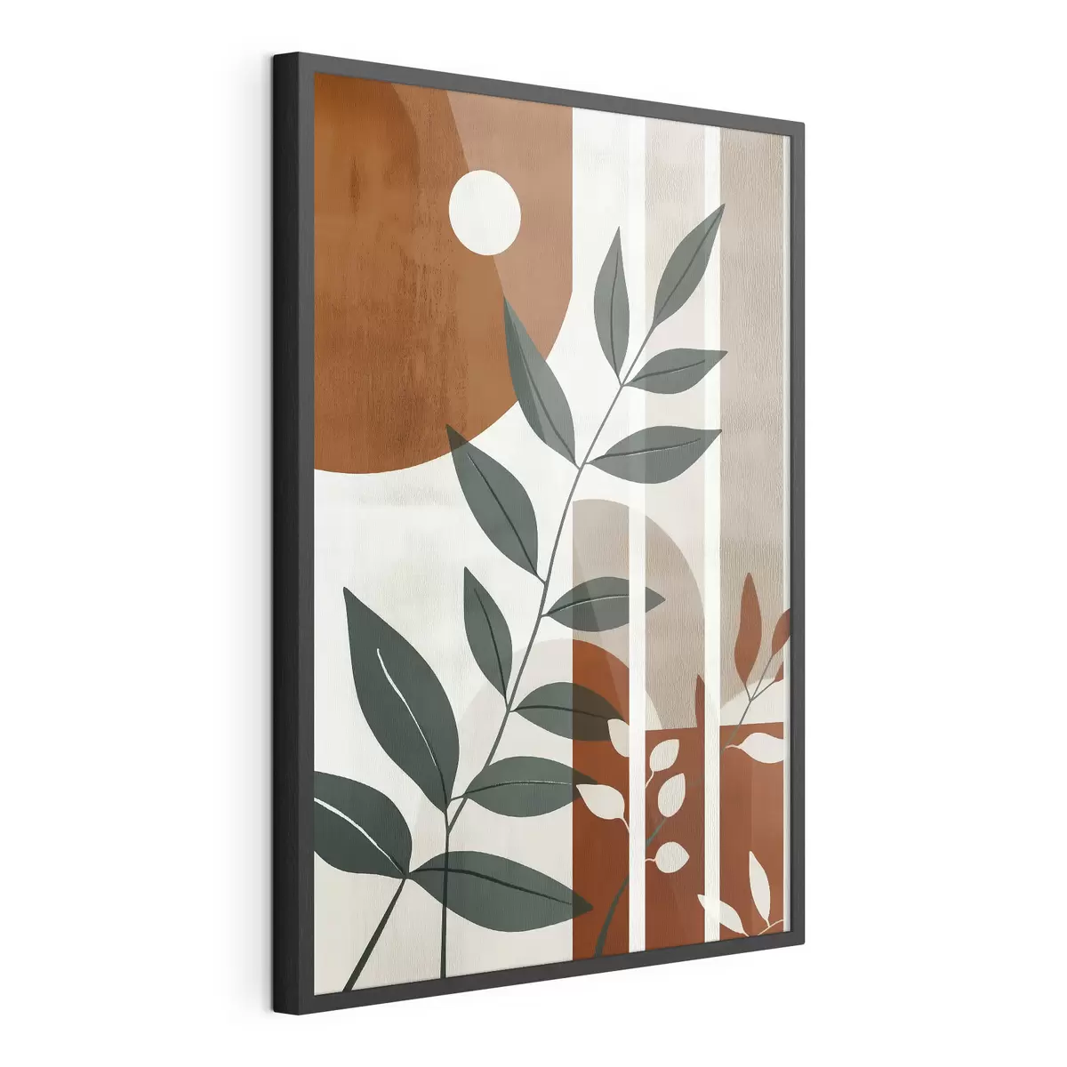 Poster Abstraction avec des branches de feuilles f47247