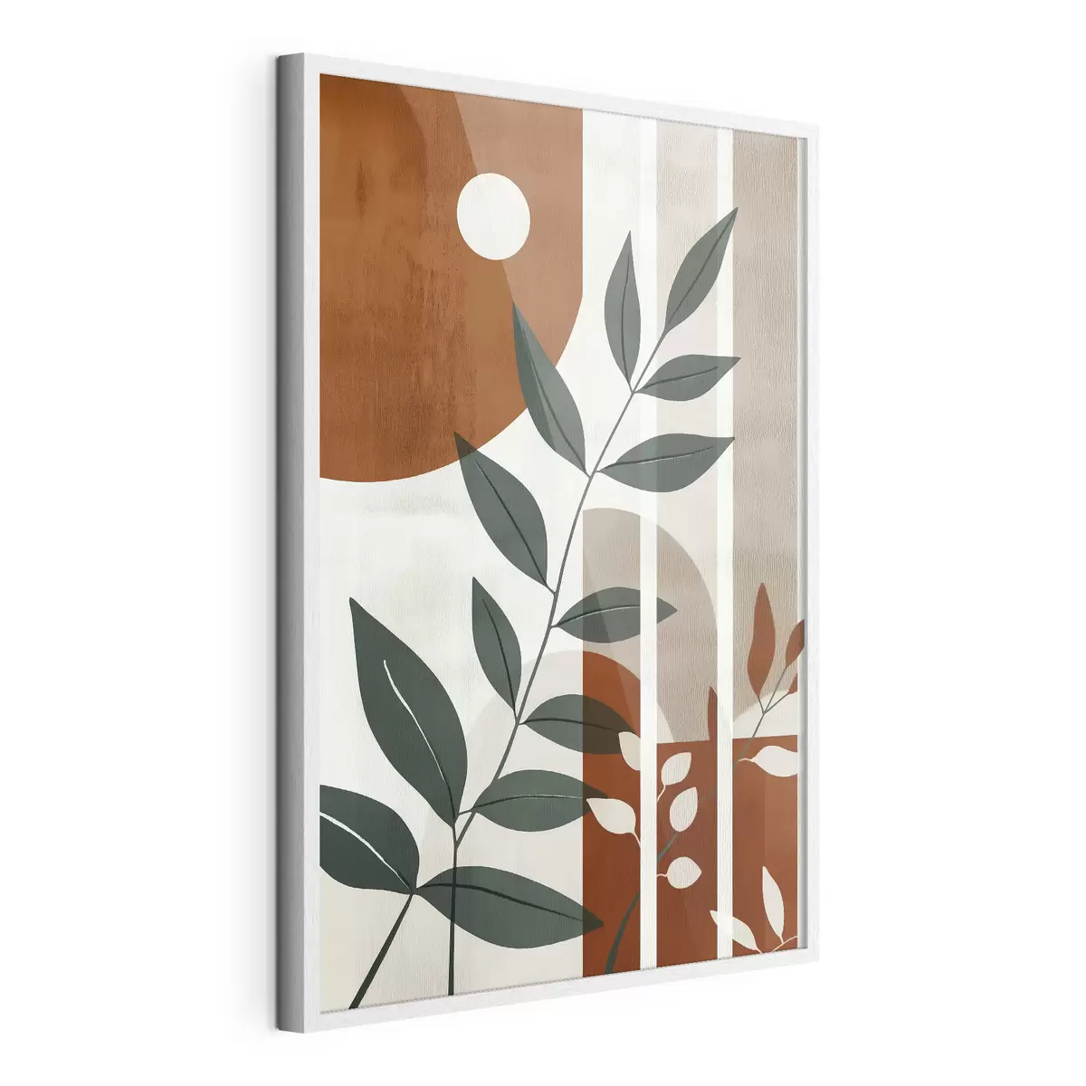 Poster Abstraction avec des branches de feuilles f47247