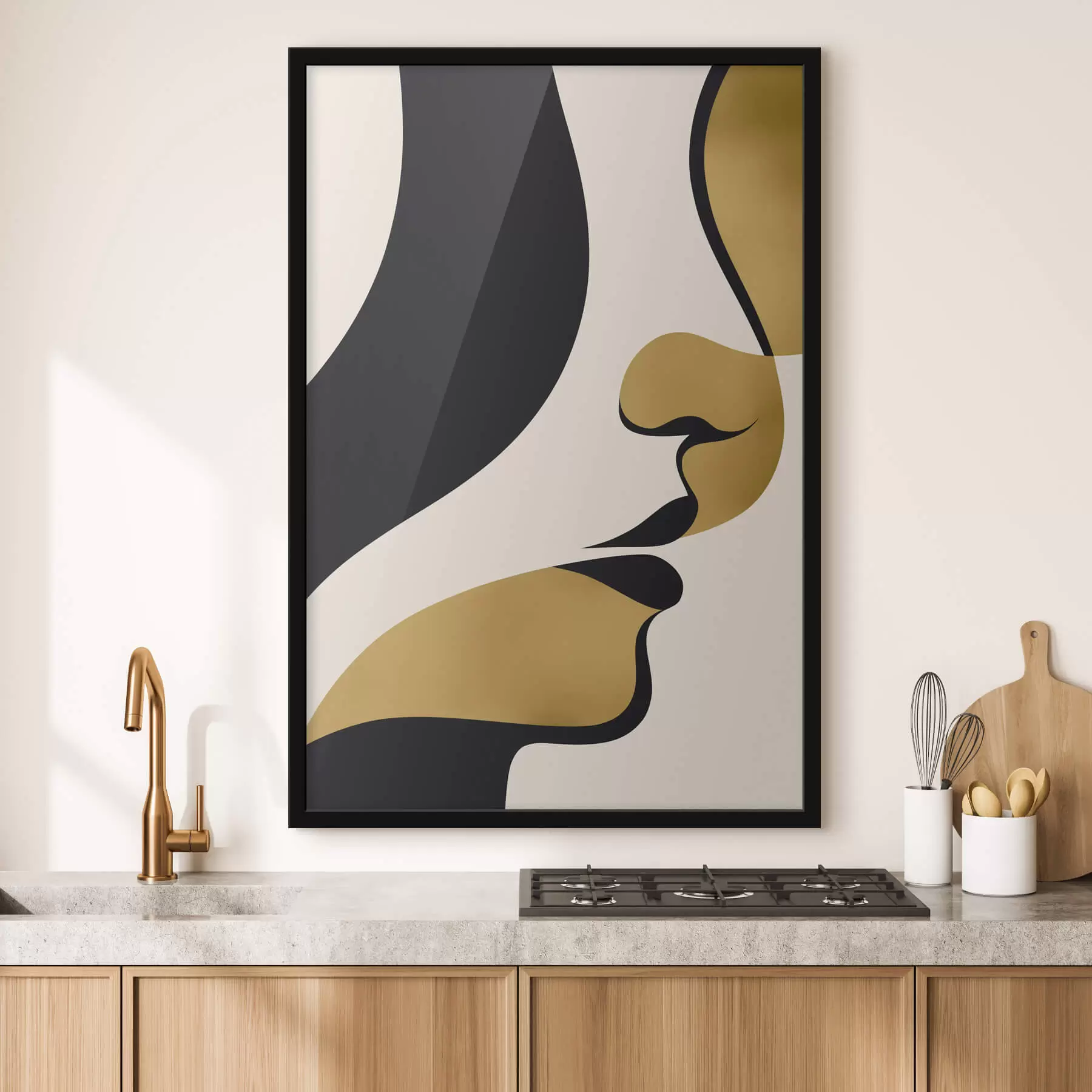 Papier peint Silhouette abstraite d'un visage f47251