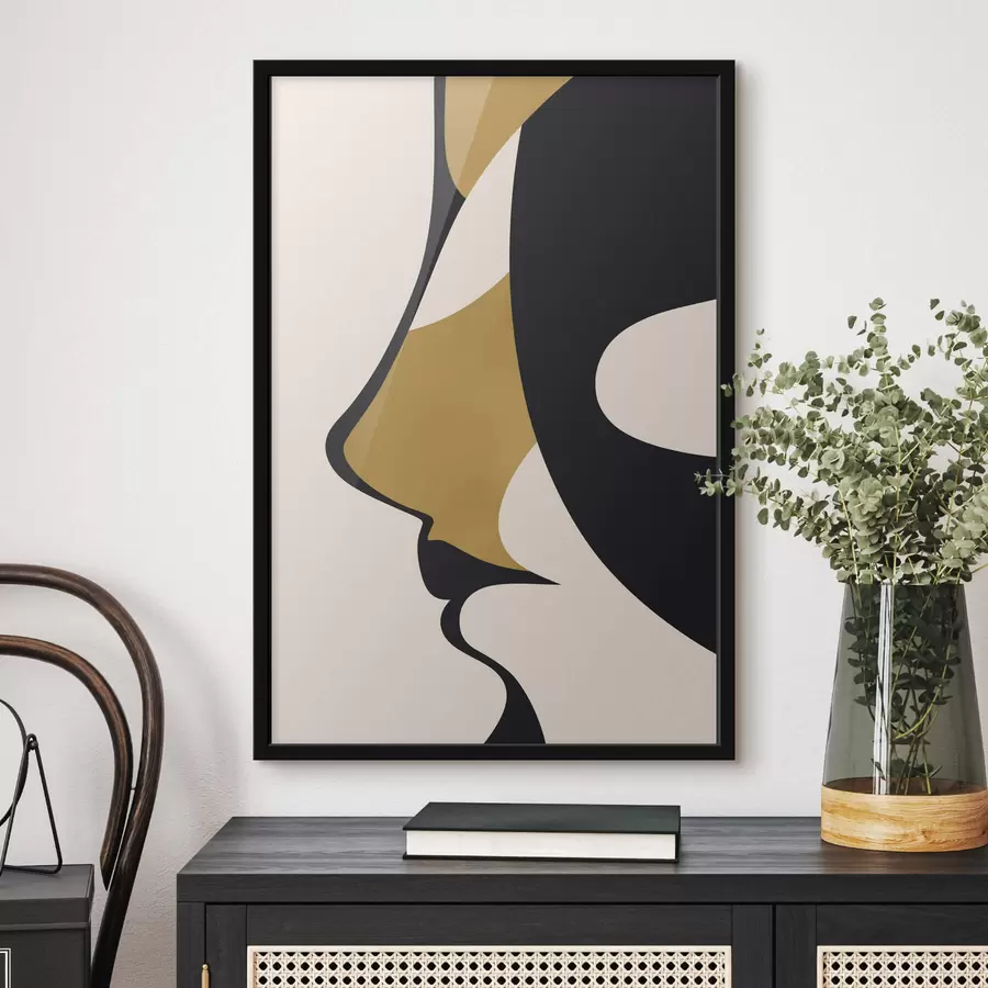 Papier peint Silhouette abstraite d'un visage f47252