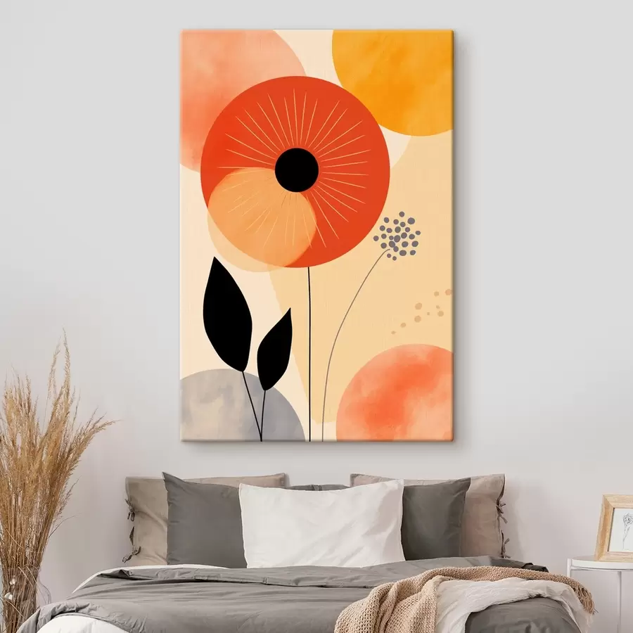 Tableau Art floral décoratif dans un style d'illustration numérique s46927