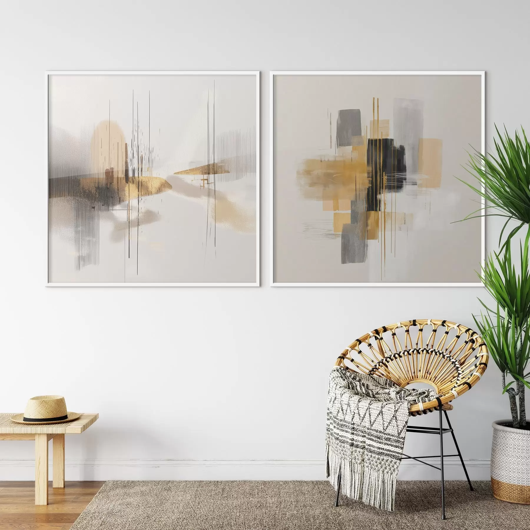 Papier peint Composition artistique avec éléments graphiques d00740