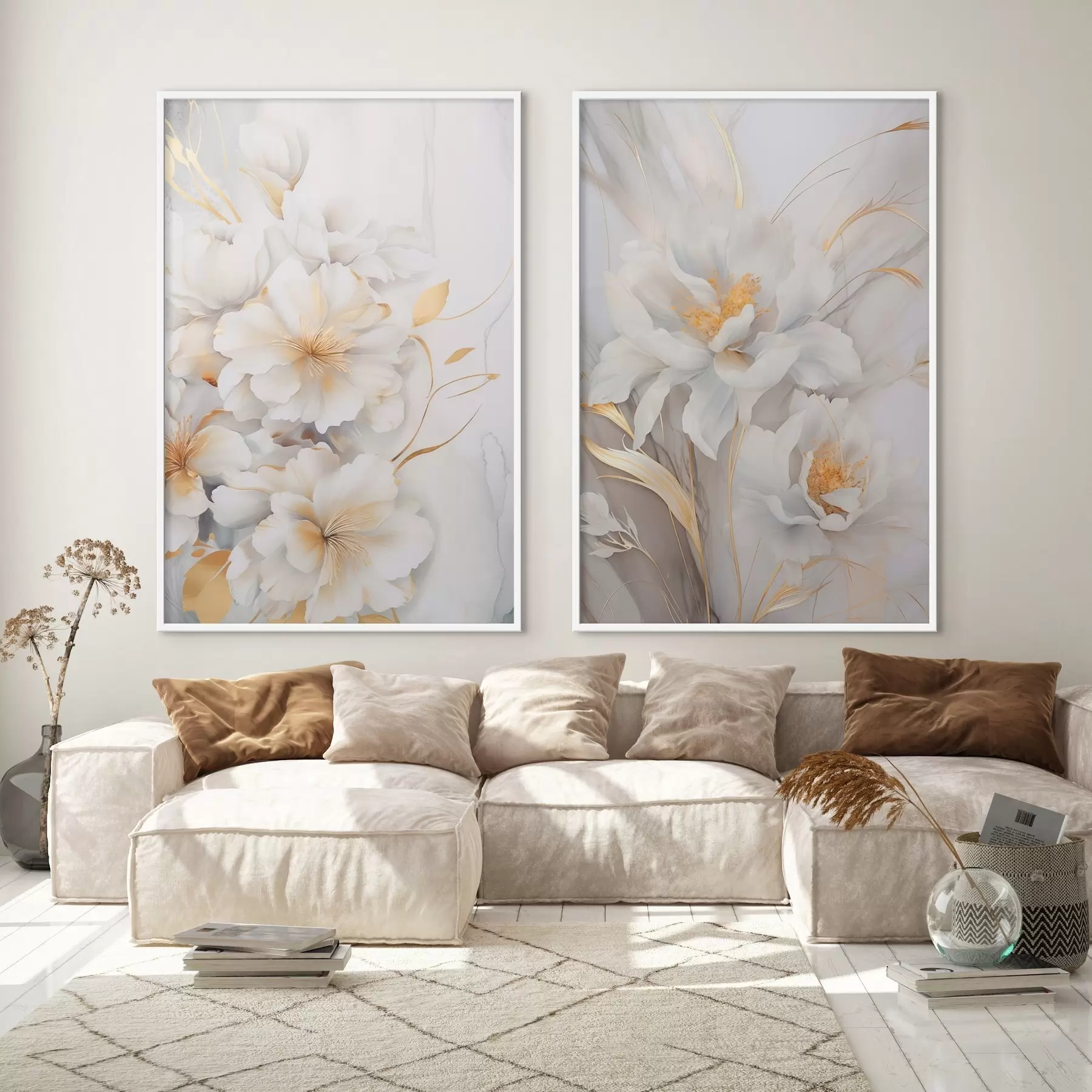 Papier peint Fleurs et amour d00889