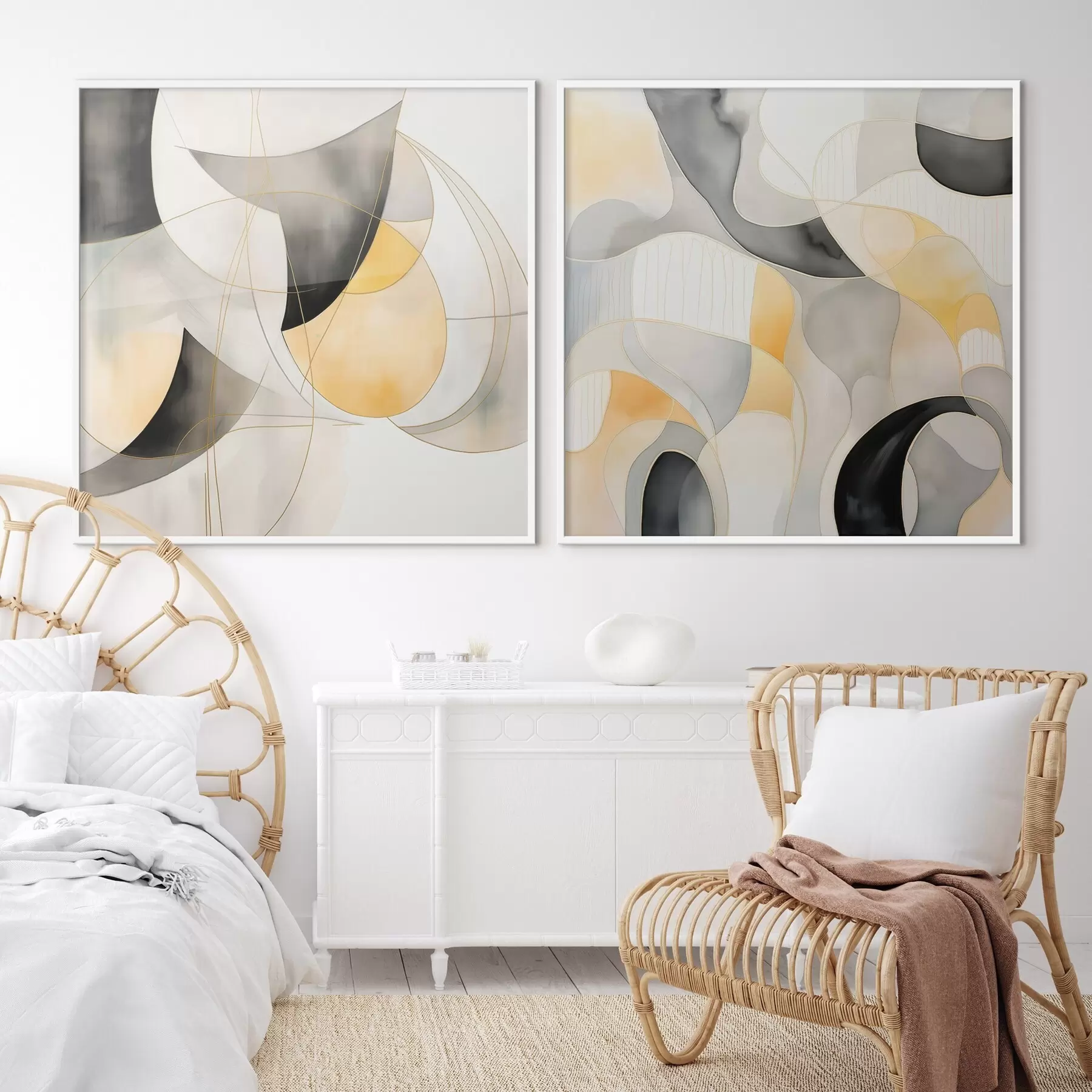 Papier peint Abstraction organique dans un style moderne d00902