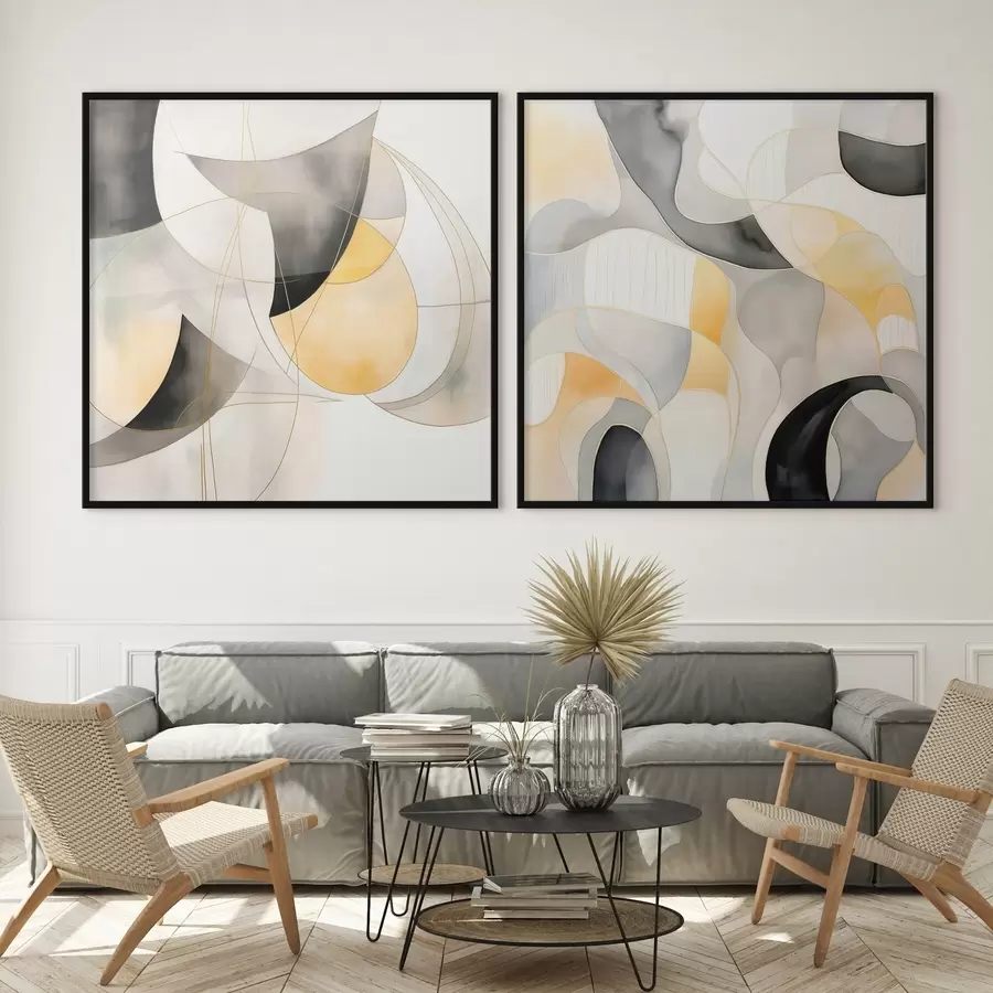 Papier peint Abstraction organique dans un style moderne d00902