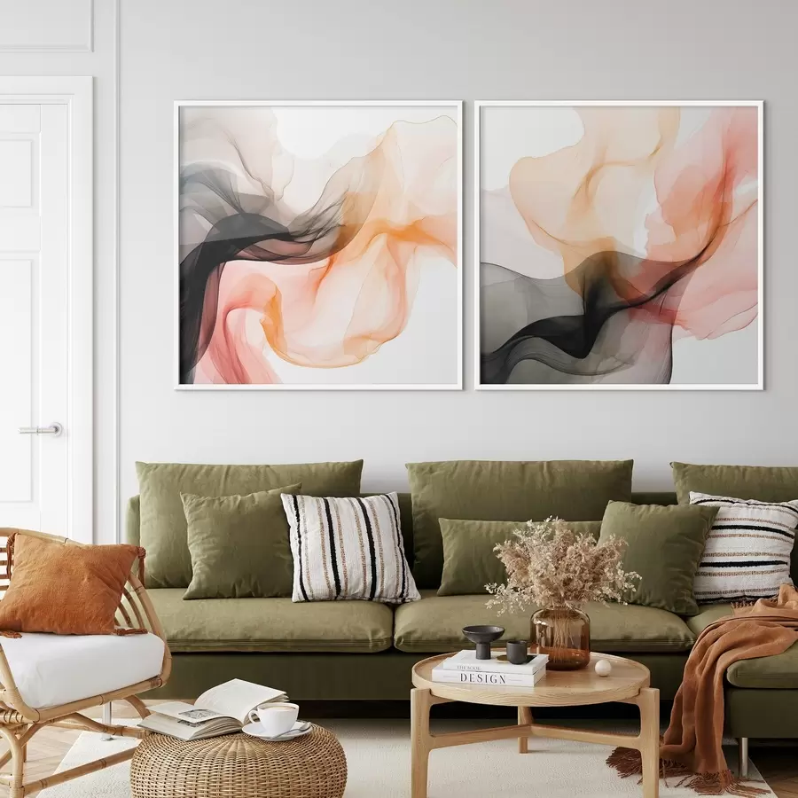 Papier peint Énergie orange et noire d00904