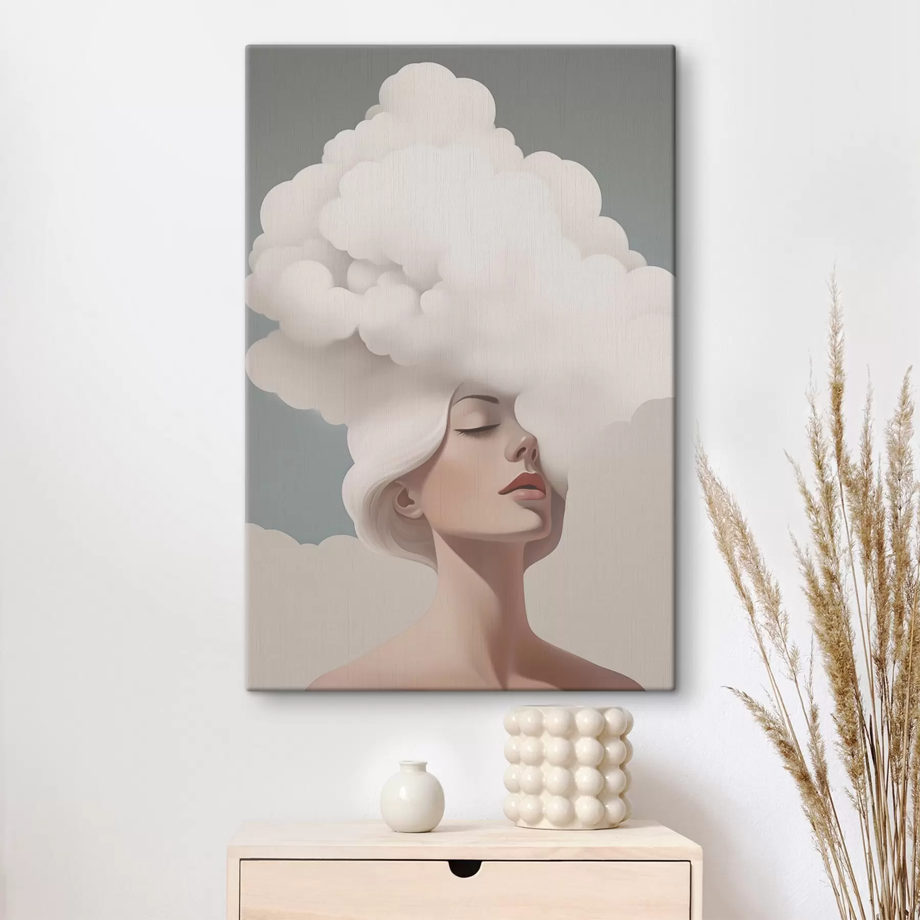 Tableau La fille et le nuage s47338