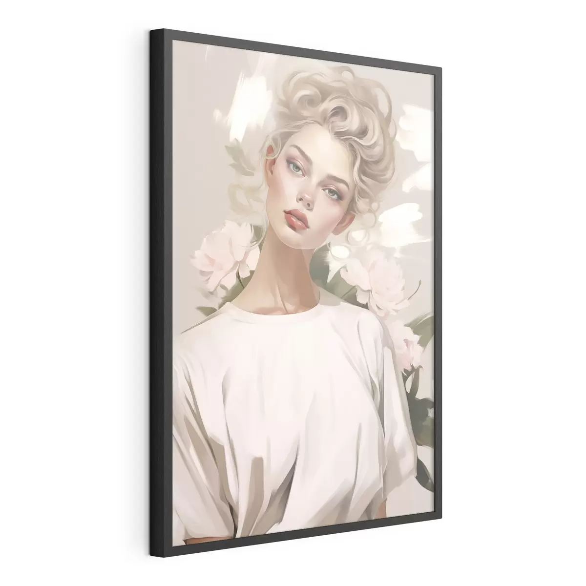 Poster Portrait d'une fille en t-shirt f47340