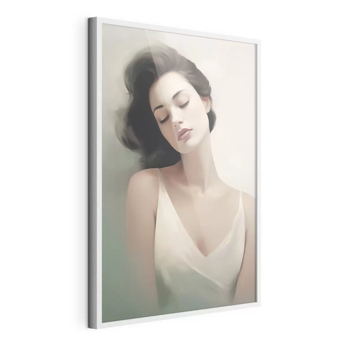 Poster Portrait d'une fille aux yeux fermés f47342