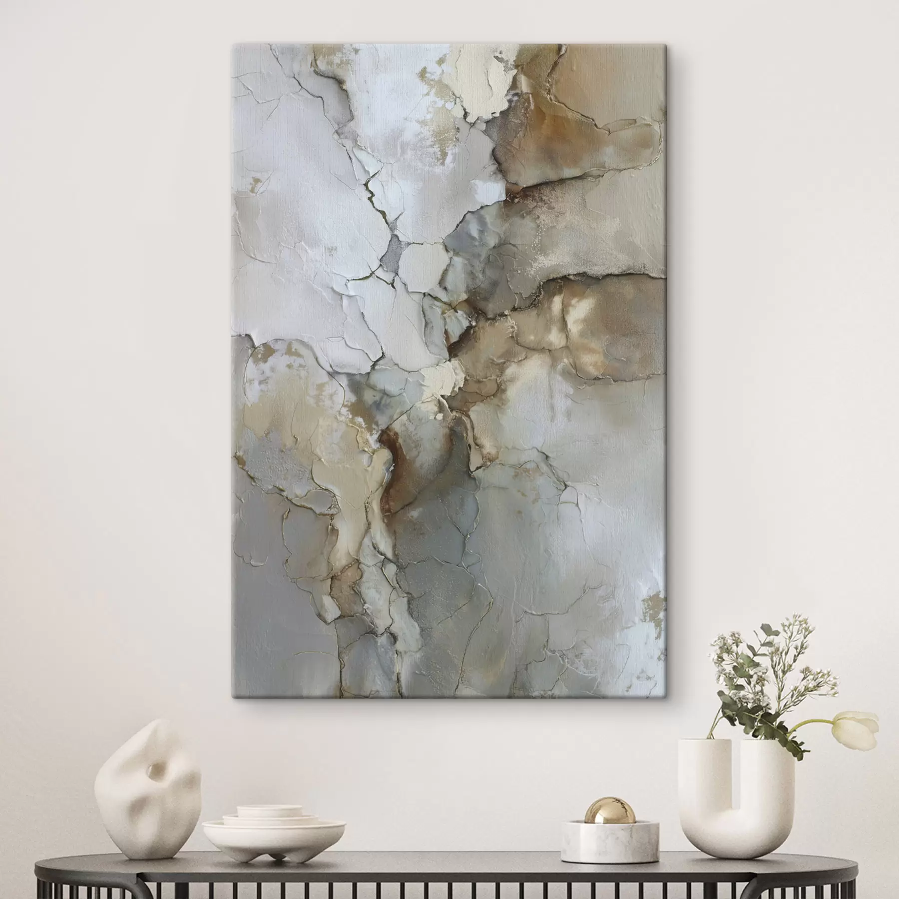 Tableau imitation de texture abstraite avec des fissures s47118