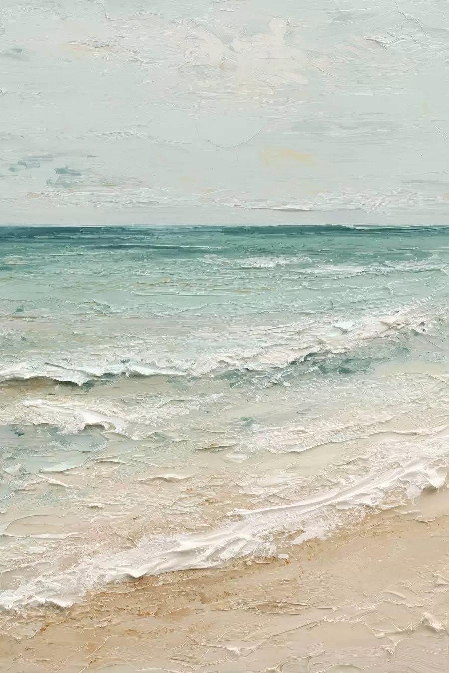 Tableau bord de mer dans le style de la peinture à l'huile s47120