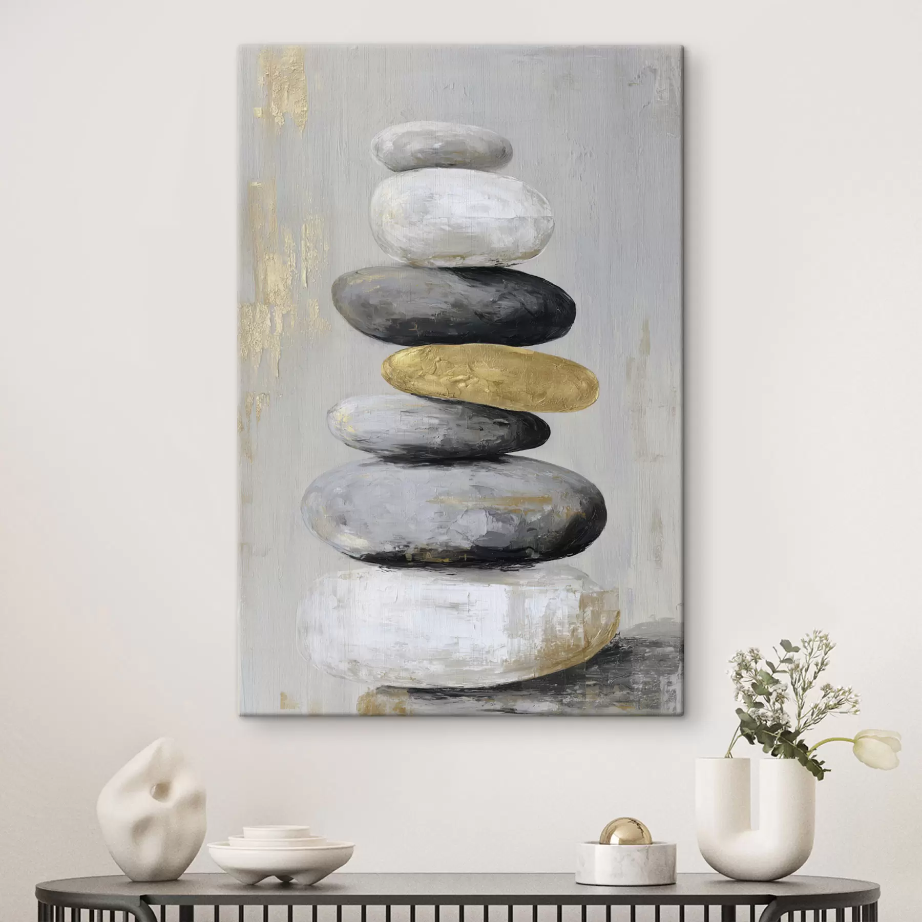 Tableau grosses pierres dans le style de la peinture s47236