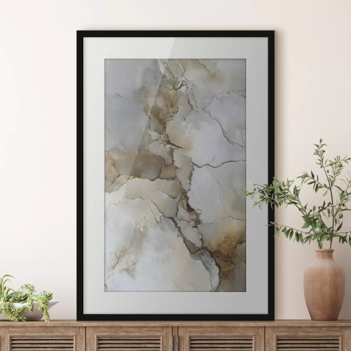 Poster imitation de texture abstraite avec des fissures f47117
