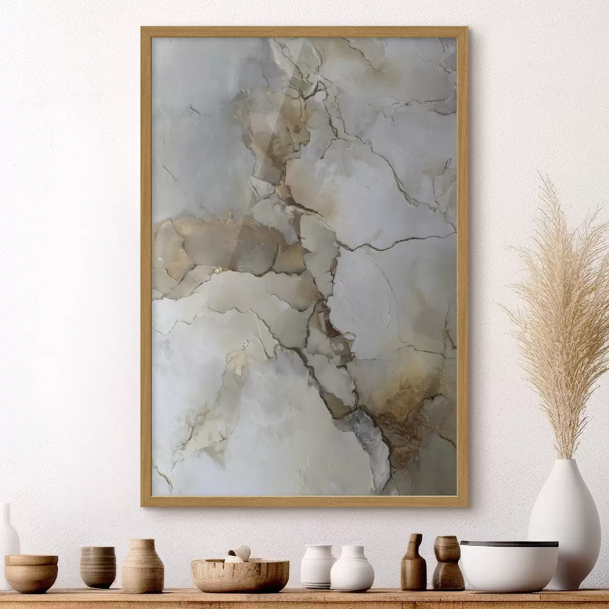 Poster imitation de texture abstraite avec des fissures f47117