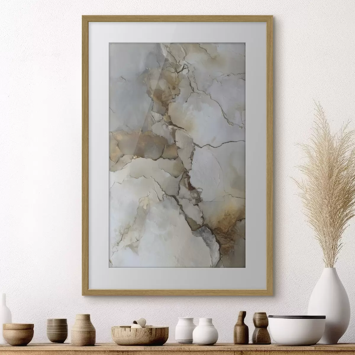 Poster imitation de texture abstraite avec des fissures f47117