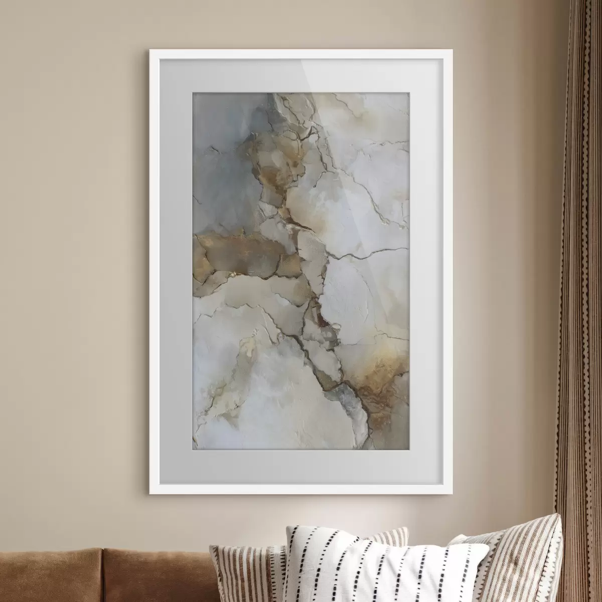 Poster imitation de texture abstraite avec des fissures f47117
