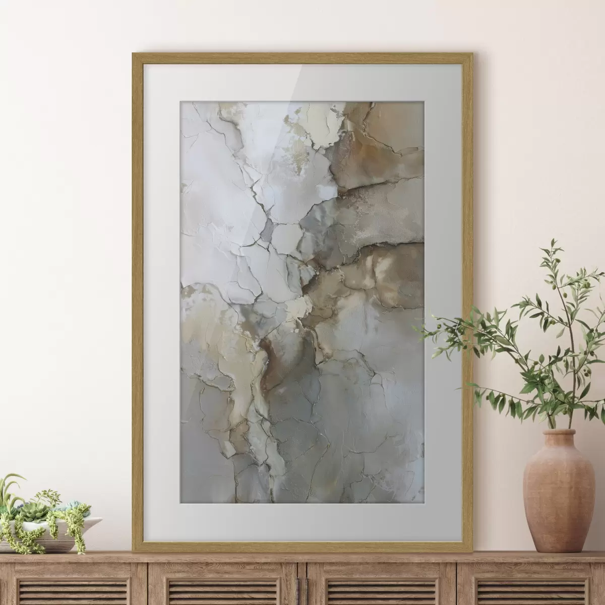 Poster imitation de texture abstraite avec des fissures f47118