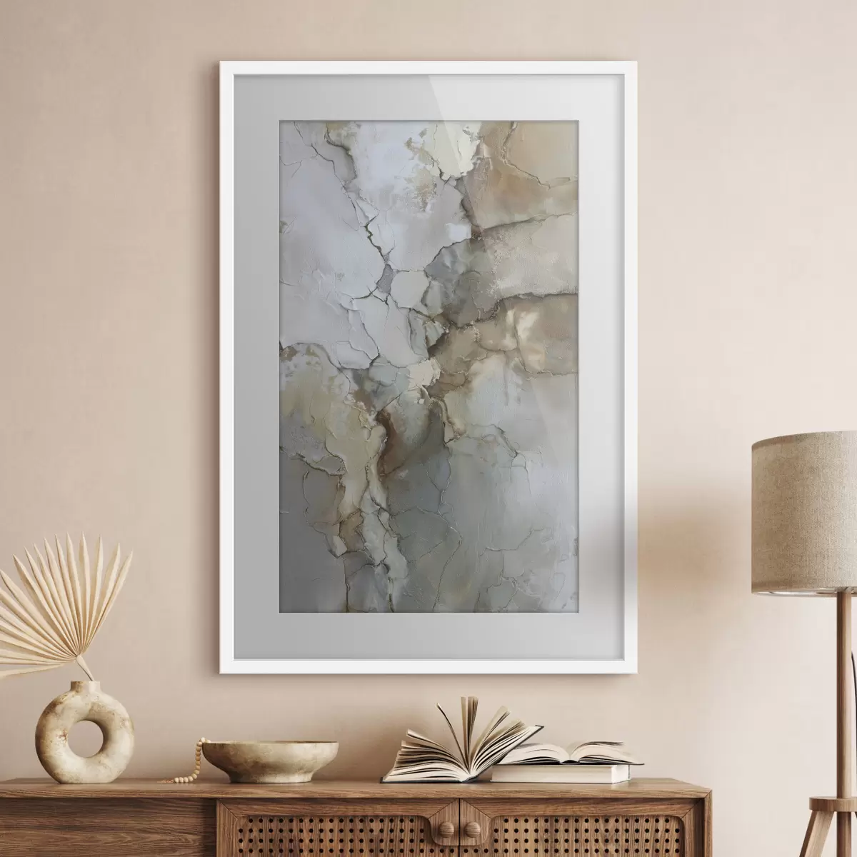 Poster imitation de texture abstraite avec des fissures f47118