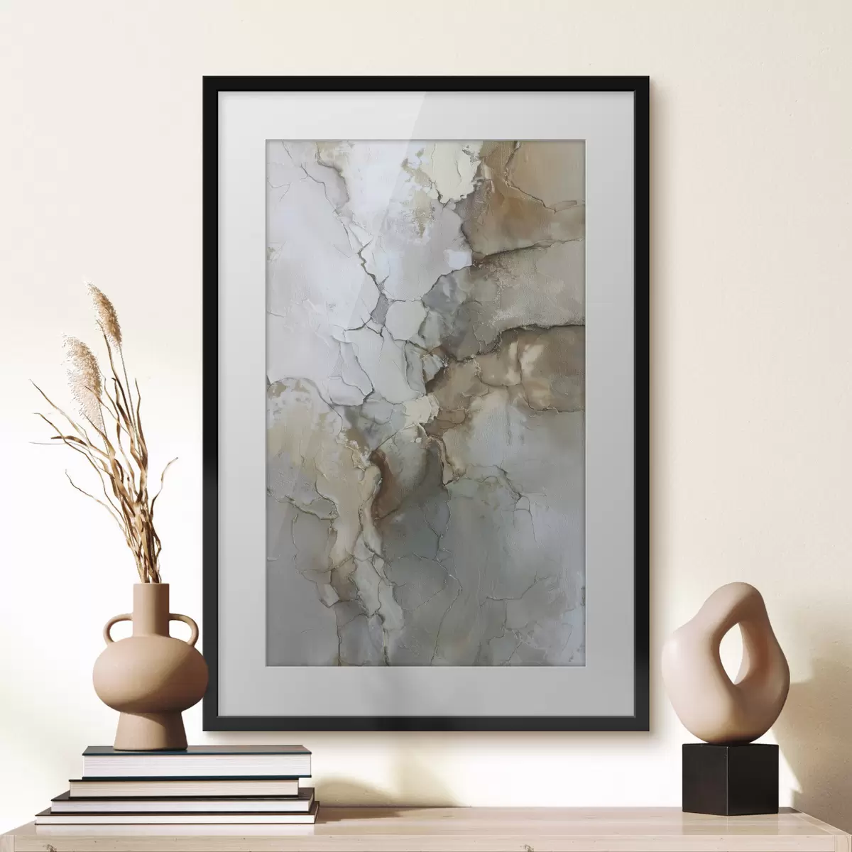 Poster imitation de texture abstraite avec des fissures f47118