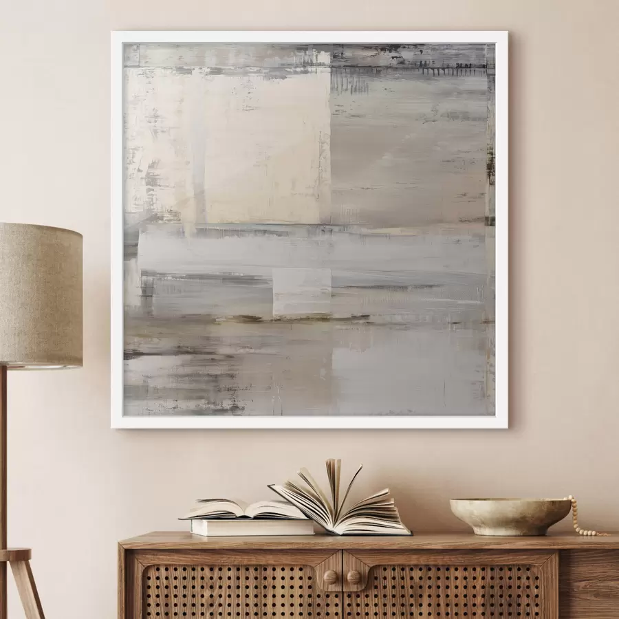 Papier peint abstraction contemporaine dans des tons sobres f47121