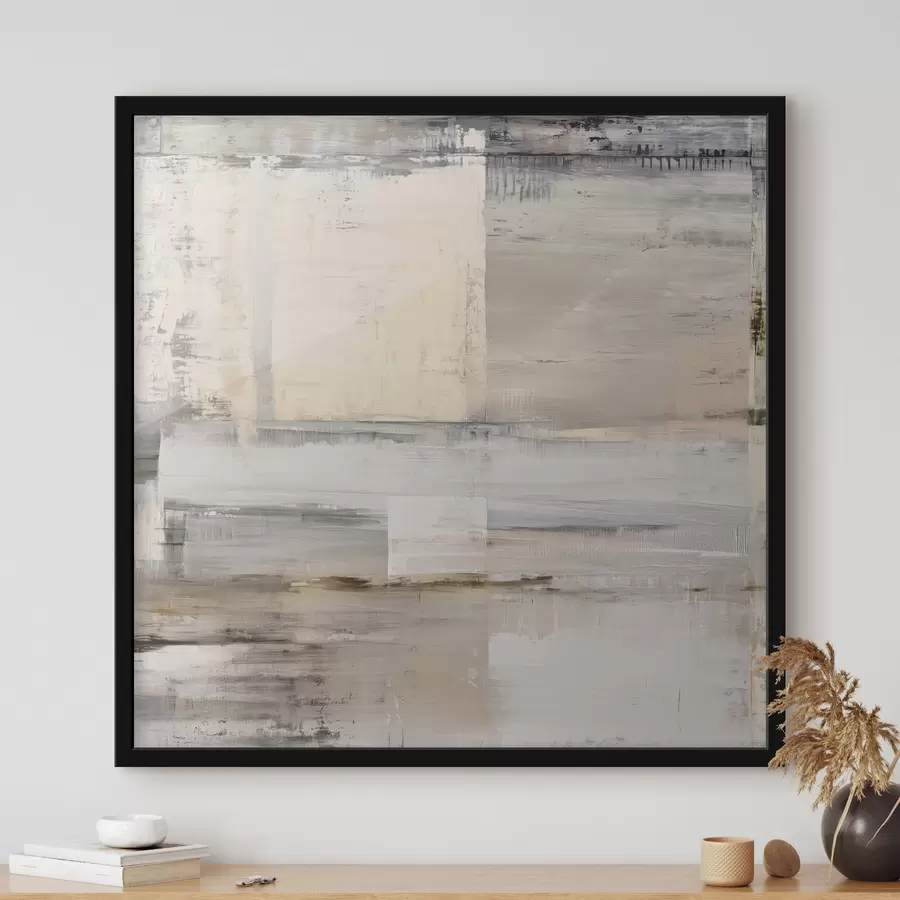 Papier peint abstraction contemporaine dans des tons sobres f47121