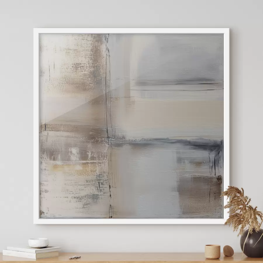 Papier peint abstraction contemporaine dans des tons sobres f47122