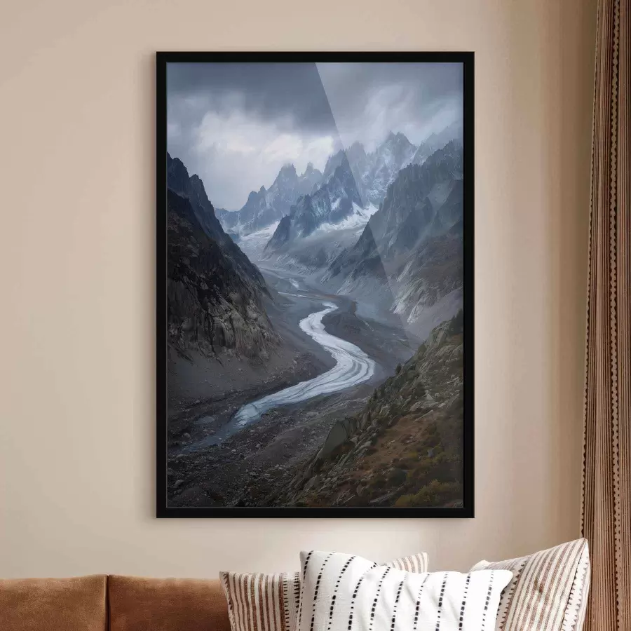 Papier peint paysage montagneux avec des nuages f47143