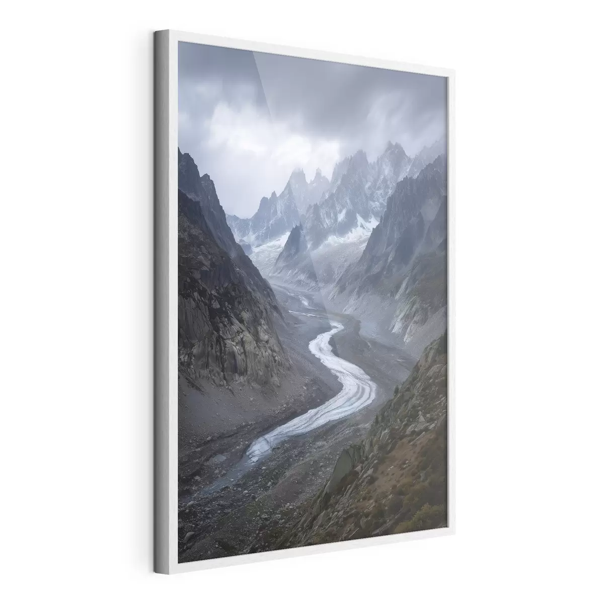 Poster paysage montagneux avec des nuages f47143
