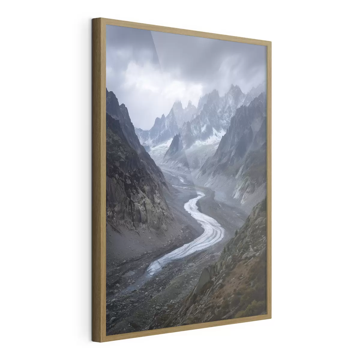Poster paysage montagneux avec des nuages f47143