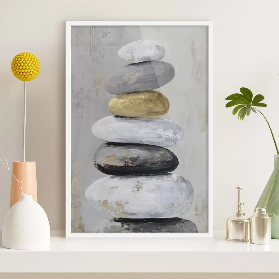 Papier peint grosses pierres dans le style de la peinture f47235