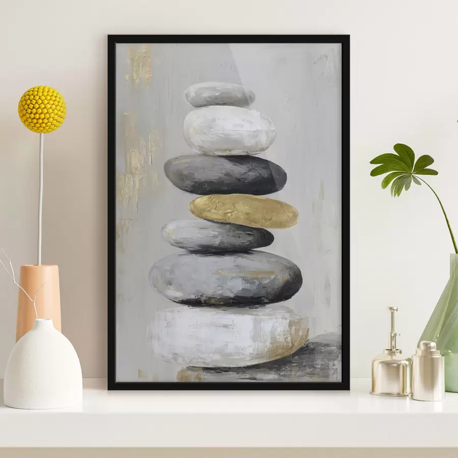 Papier peint grosses pierres dans le style de la peinture f47236