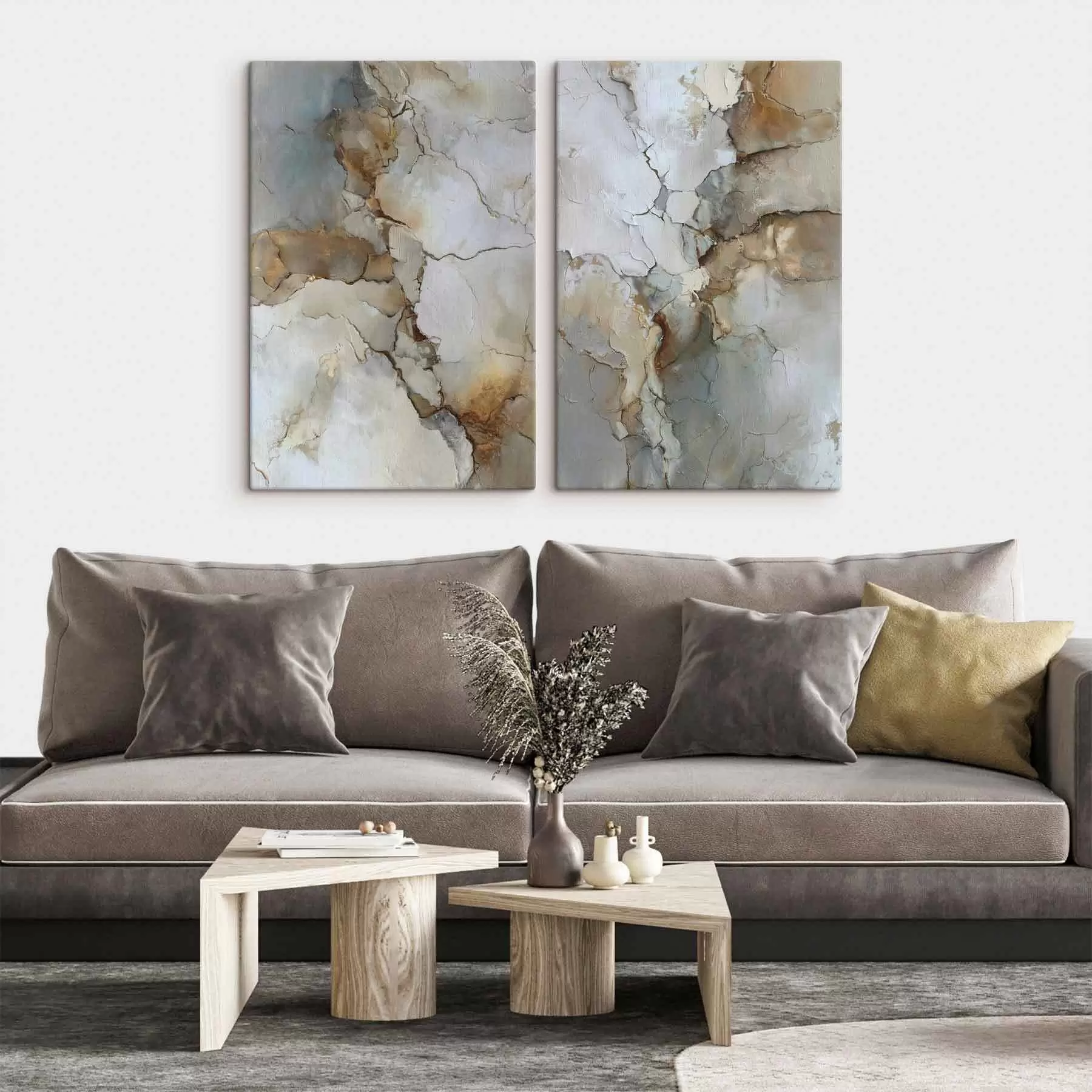 Tableau imitation de texture abstraite avec des fissures m01169