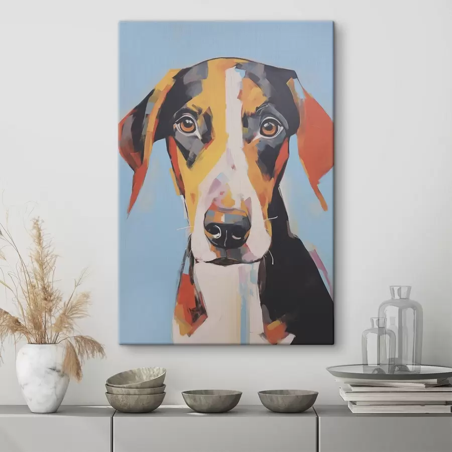 Tableau Portrait d'un chien imitation de peinture s47405